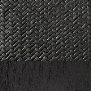 Black Rattan/ Brushed Black Oak 