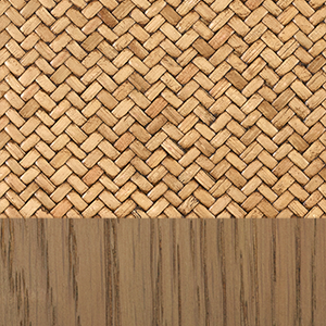 Natural Rattan/ Brushed Natural Oak 