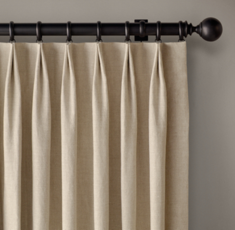 2 Fold Tailored Pleat Drapery Rh