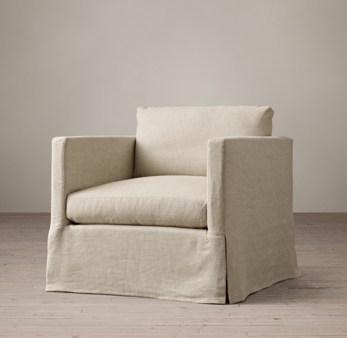slipcovered swivel rocker