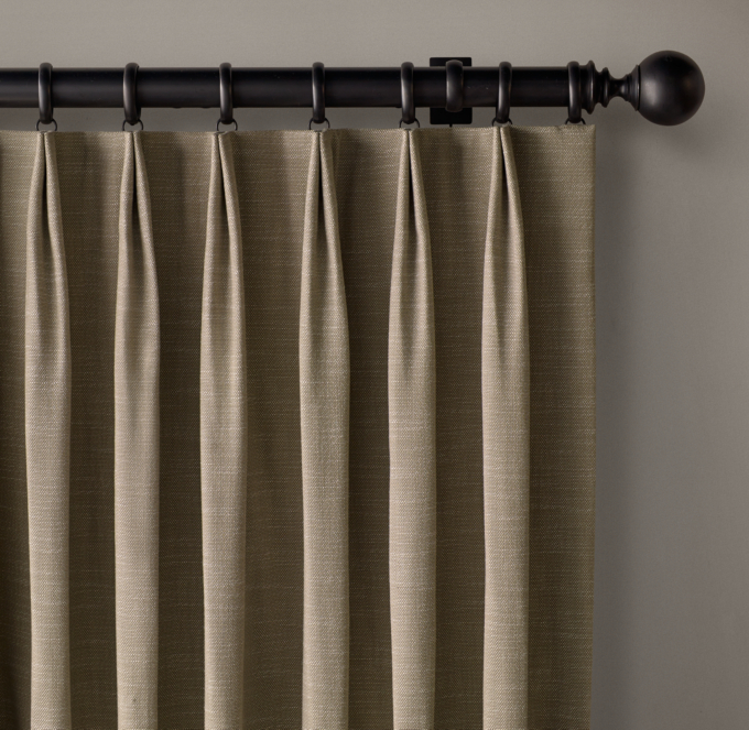 Custom Perennials® Performance Textured Linen Weave 2-Fold Tailored ...