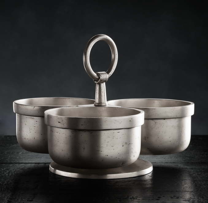 Vintage Hotel 3-Bowl Condiment Server