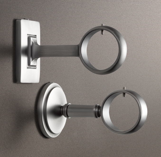 Estate End Brackets (Set of 2) Antique Nickel