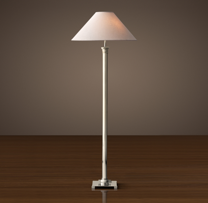 French Directoire Metal Column Floor Lamp