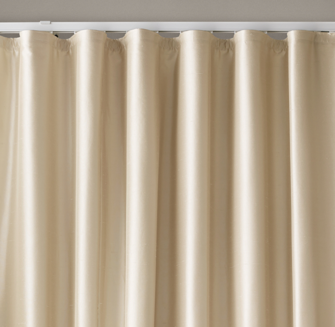 Custom Thai Silk Solid Ripple-Fold Drapery | RH