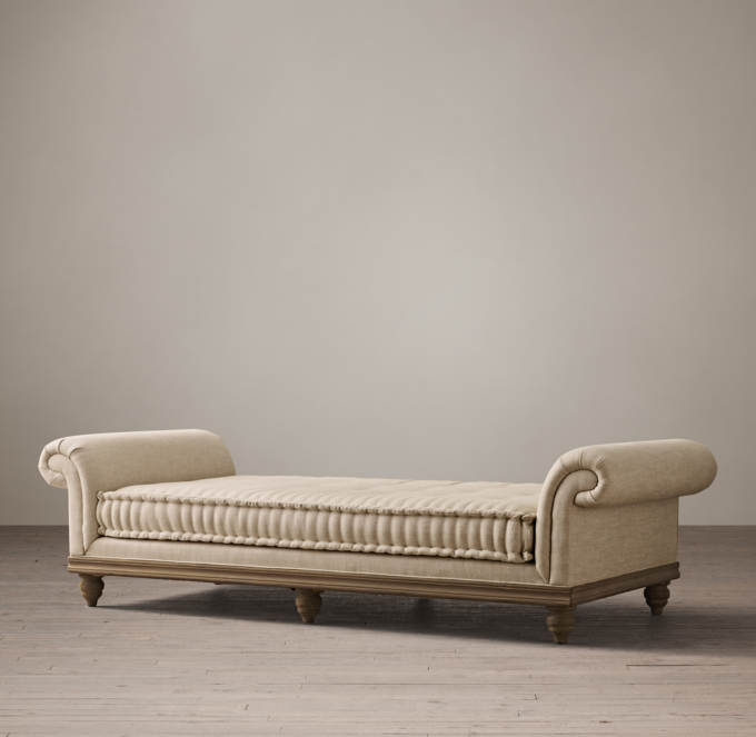 Victorian Roll Arm Upholstered Daybed