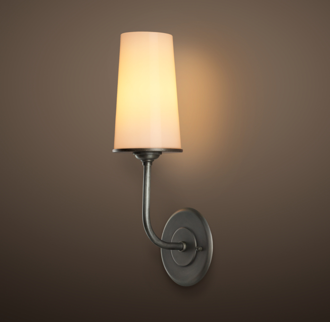 restoration hardware modern taper sconce