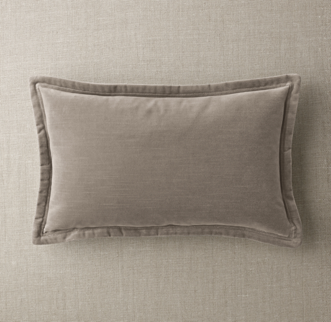 Custom Vintage Velvet Flanged Lumbar Pillow Cover