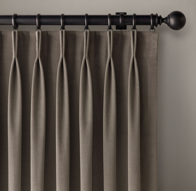 Vintage Velvet Drapery - French-Pleat
