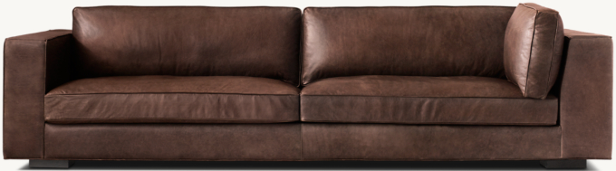 Maddox Leather Left-arm Return Sofa