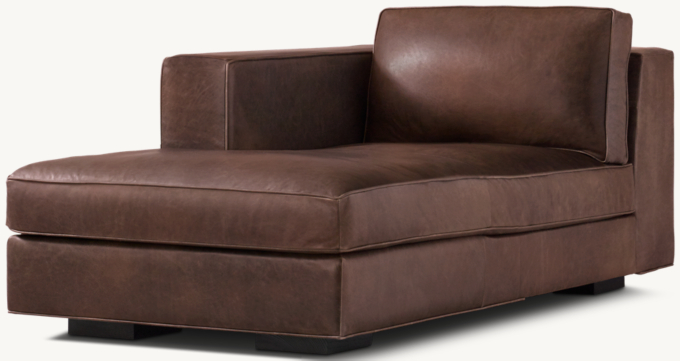 Maddox Leather Left-Arm Chaise