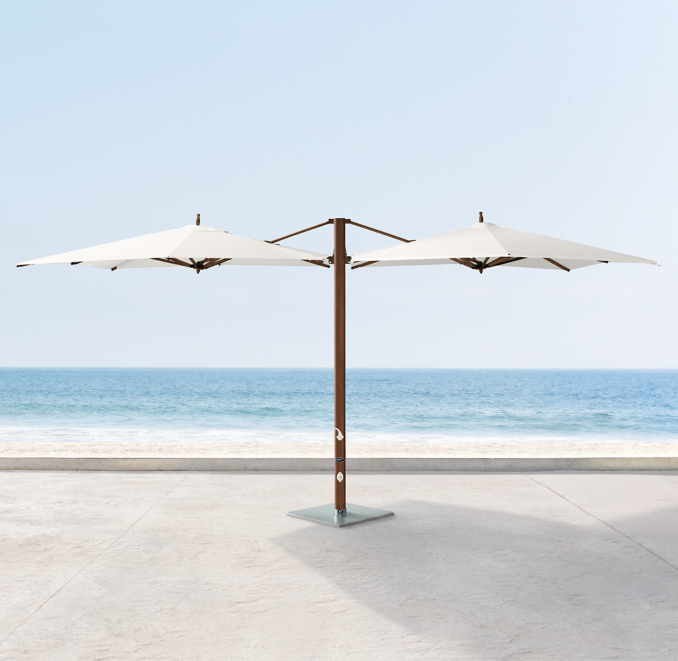 10' x 20' Tuuci® Ocean Master Max Dual Cantilever Square AlumaTeak