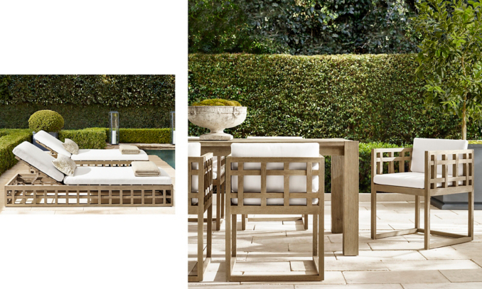 shop Casis Weathered Teak Dining & Chaise