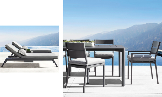 shop Palma Metal Dining & Chaise