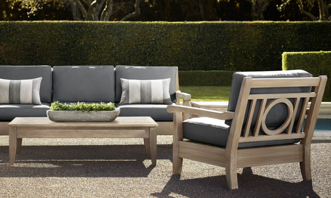 shop Leagrave Weathered Teak Low Seating