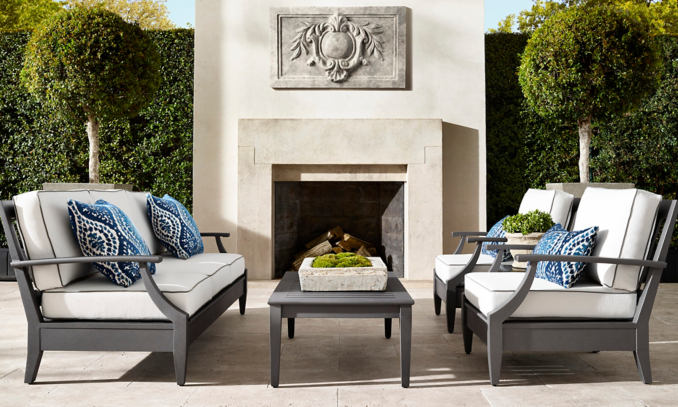 shop Santa Monica Slate Metal Low Seating