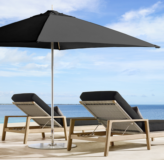 Tuuci Ocean Master Square Umbrella Polished Aluminum