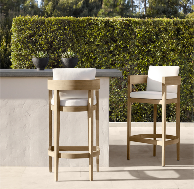 Balmain Teak Bar Counter Stool