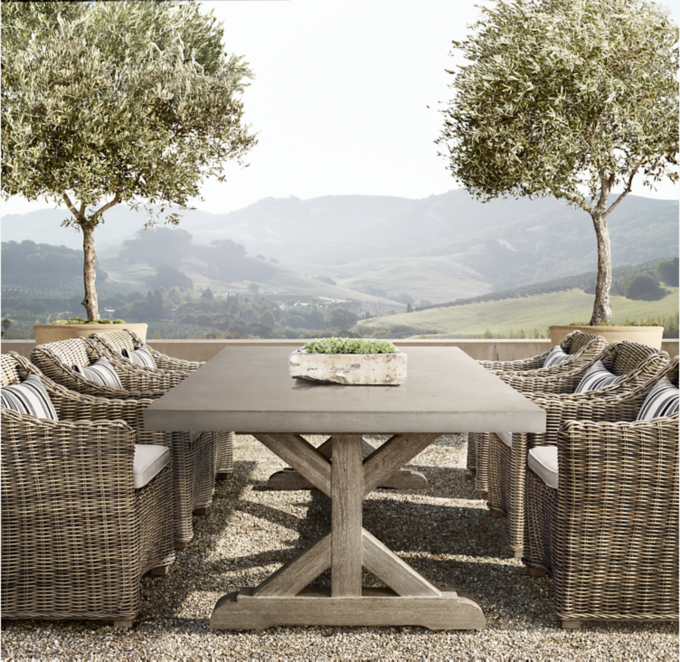 Restoration hardware outdoor dining set sale