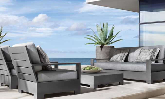 shop Belvedere Slate Metal Low Seating