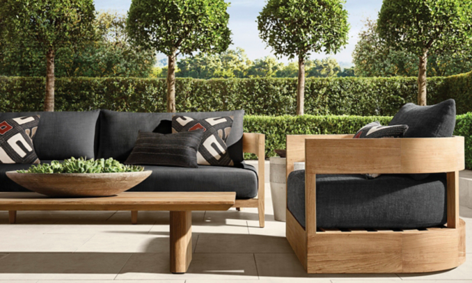 shop Balmain Natural Teak Low Seating