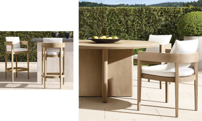 shop Balmain Weathered Teak Rect and Round Dining