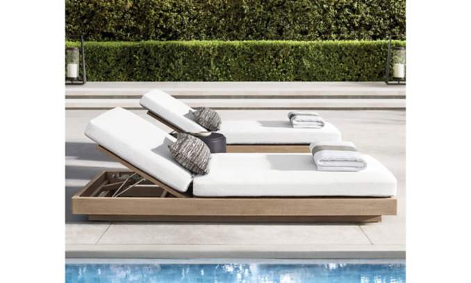 shop Gomera Weathered Teak Chaise