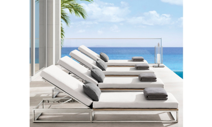 shop Napar Metal and Wood Chaise