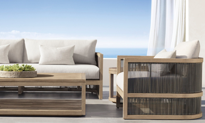 shop Como Weathered Teak Low Seating