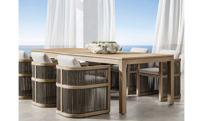 shop Como Weathered Teak Dining