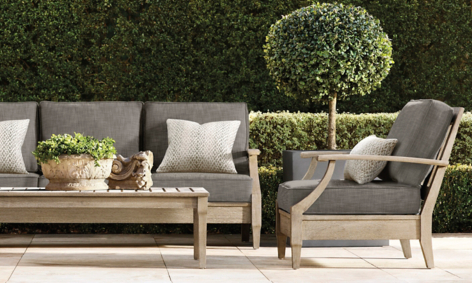 shop Santa Monica Weathered Teak Low Seating