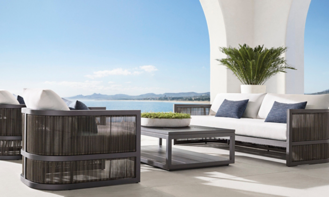 shop Como Slate Metal Low Seating