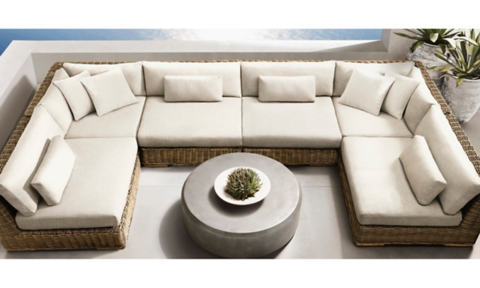 shop Majorca Grey U Sectional