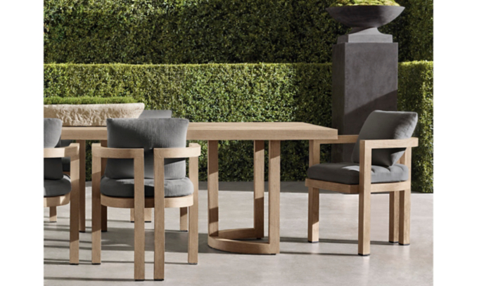 shop Potofino Weathered Teak Rect Dining