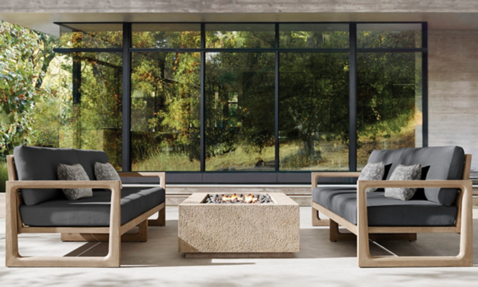 shop Organic Wood Weathered Teak Low Seating