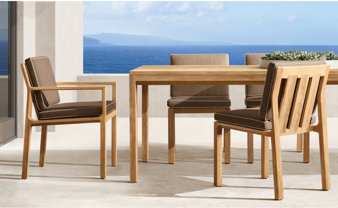 Restoration hardware teak outdoor shop furniture