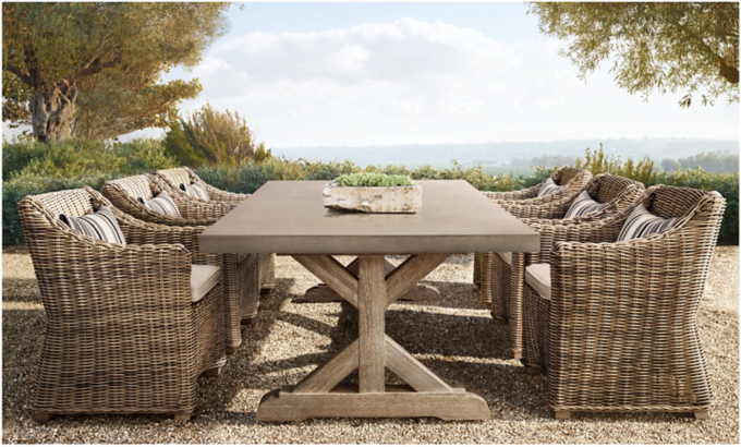 Restoration hardware wicker dining chairs discount