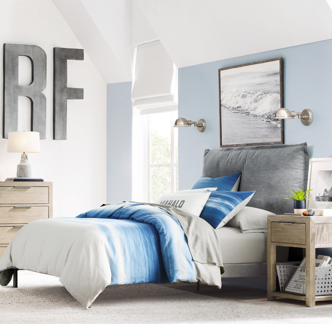 Cooper Slipcovered Bed RH
