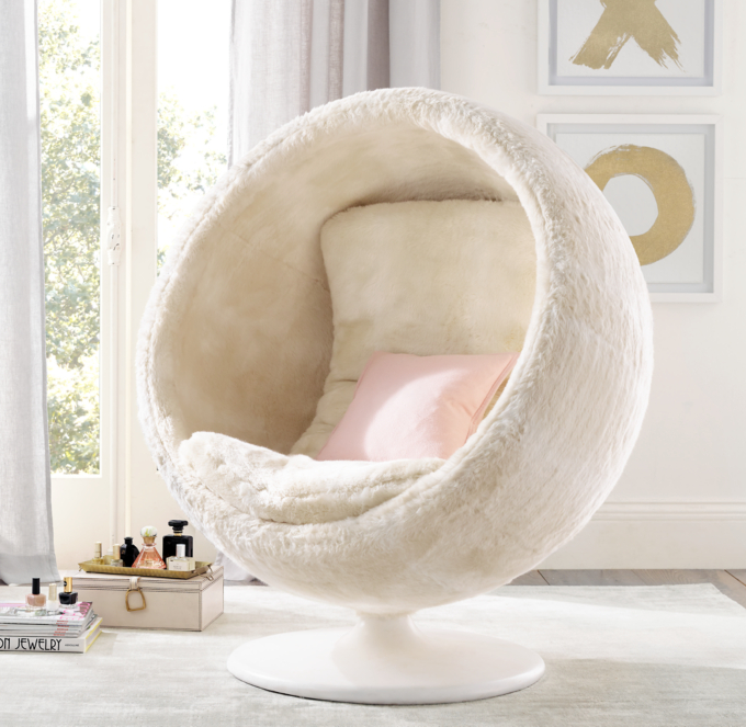 Orbit Luxe Faux Fur Chair RH