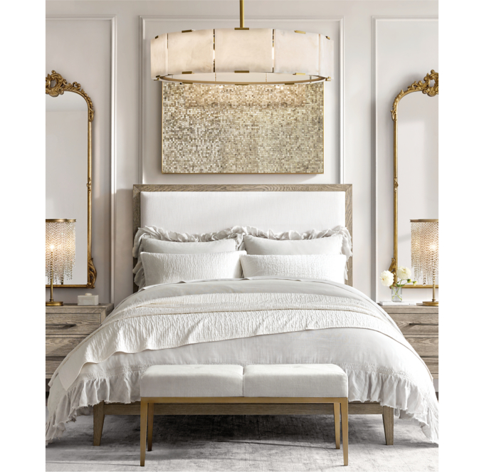 Restoration hardware white bed discount