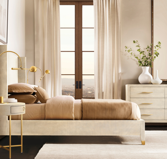 Graydon Shagreen Shelter Bed