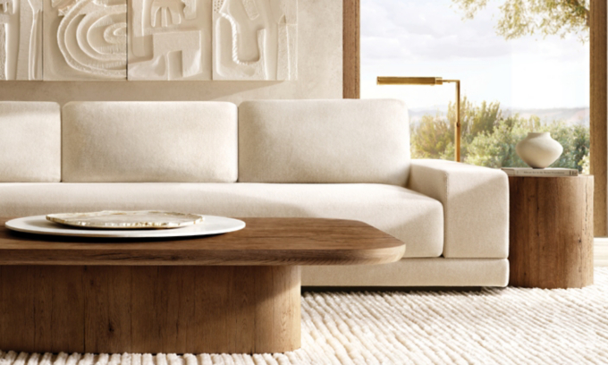 Oslo Pedestal Coffee Table RH TEEN