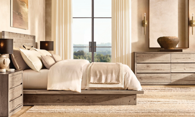 Reclaimed Oak Platform Bed RH