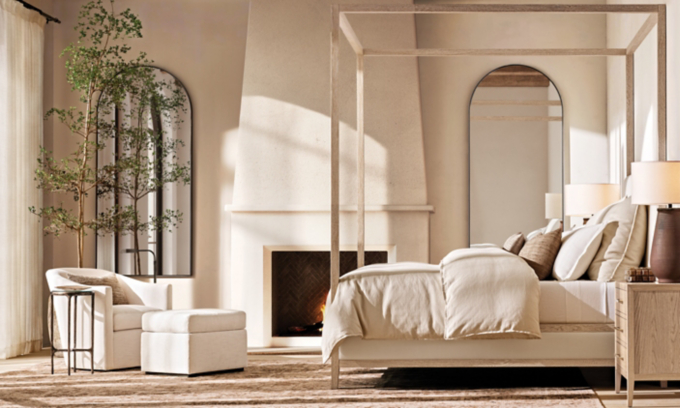 French Contemporary Closed Nightstand