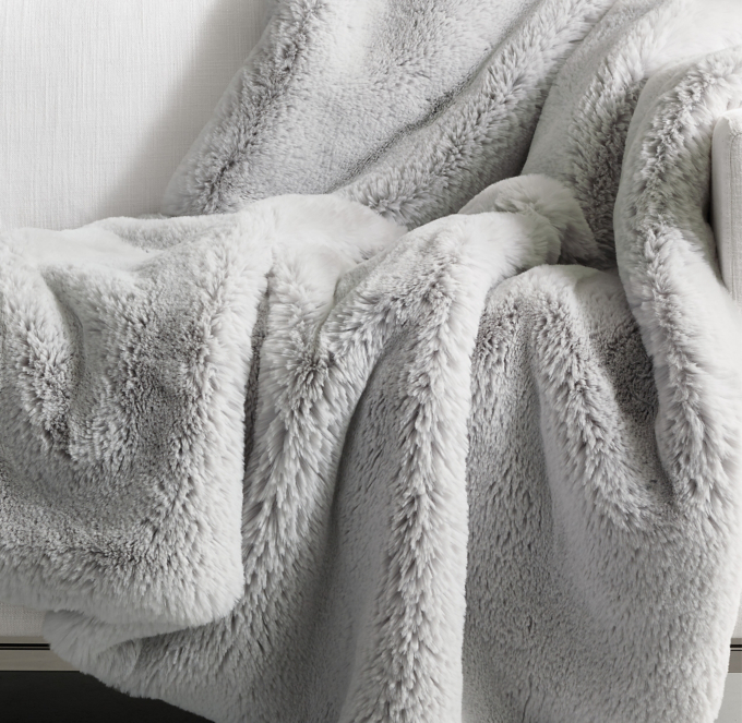 Restoration hardware blanket faux fur hot sale