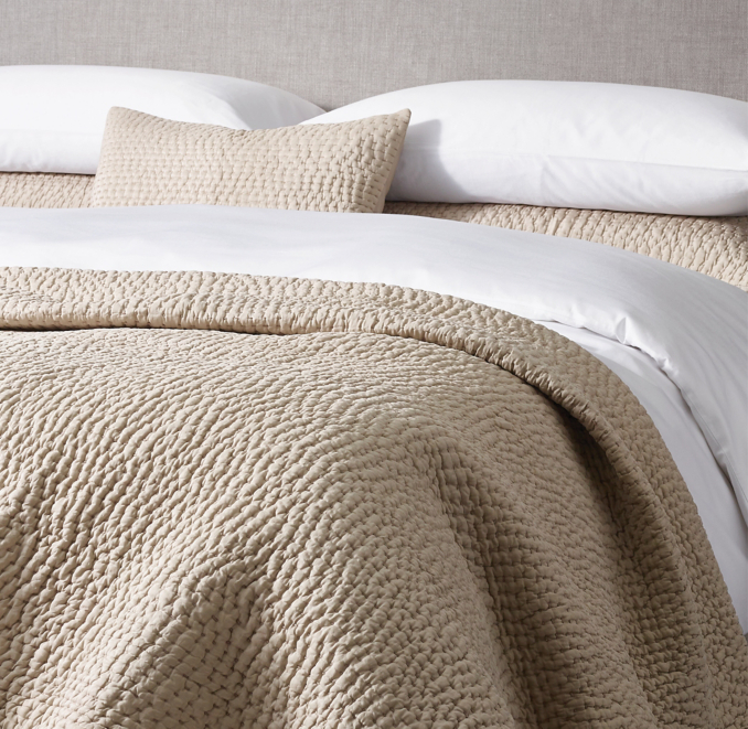 Silk Pick Stitch Quilt & Sham