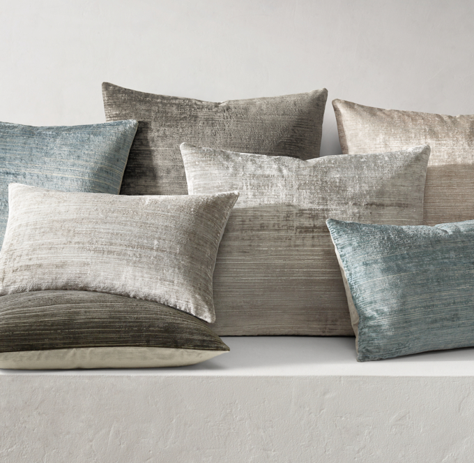 Velvet pillows 2025 restoration hardware