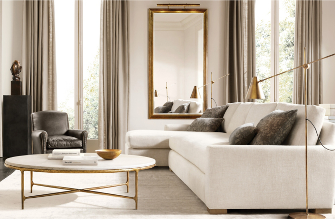 Rh marble coffee table discount