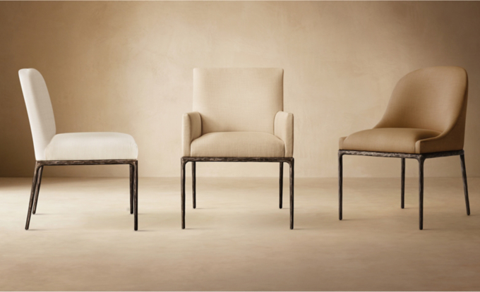 Rh dining chairs online upholstered