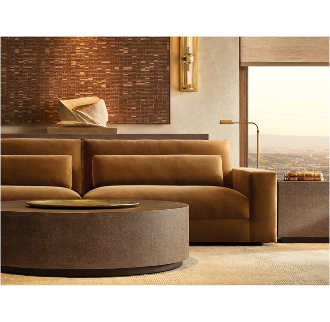 Graydon Shagreen Plinth Round Coffee Table RH